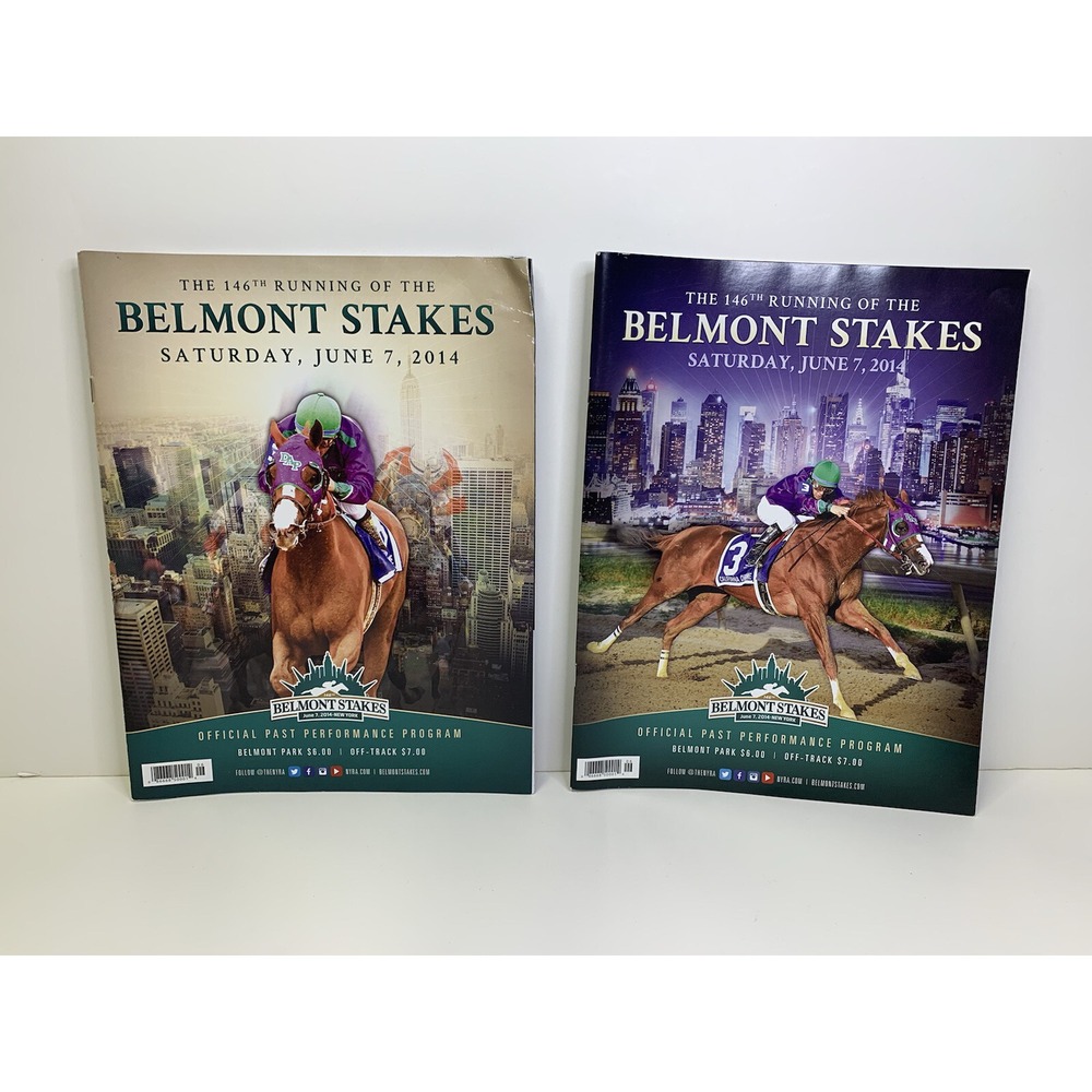 Lot Of 2 2014 146 Official Belmont Stakes Program California Chrome Triple Crown